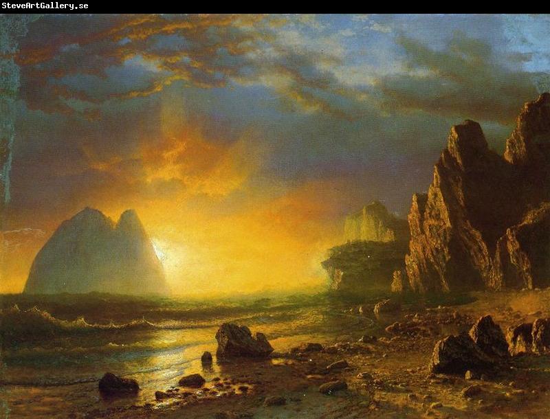 Albert Bierstadt Sunset on the Coast